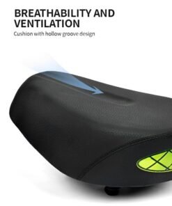 Alternative view of GROIC Comfortable Bike Seat Cushion with Reflective Strip -Bicycle Seat for Men Women with 4 Shock Absorbing Springs Memory Foam Waterproof Wide Bicycle Saddle Fit for Bikes