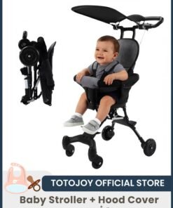 TOTOJOY Lightweight Baby Stroller for Airport Travel Compact and Foldable Toddler Pushchair Cart with Adjustable Handles Reclining Backrest and Hood Cover for Sun Protection Stroller Perfect for Airplane Travel Road Trips Shopping Walking Stroller Cart for Babies Infants and Toddlers