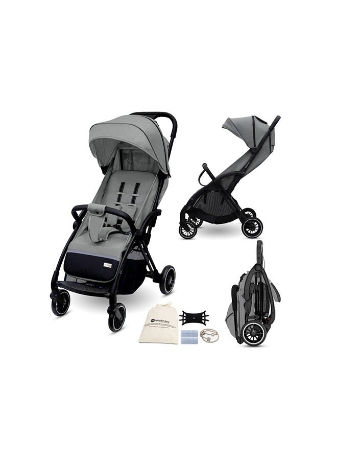 neobreez THETA Auto Fold Compact Lightweight Travel Toddler Baby Stroller, Self-Stand Baby Trolley, Pushchair, Waterproof UPF 50+ Canopy, 0-4yrs, 22kg, 3yrs Warranty
