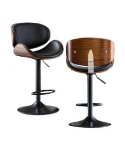 Cool Baby COOLBABY Bar chairs Lift leather bar chairs Light luxury home front desk high chairs Adjustable swivel seats High stools Low back kitchen island, dining room 1PC (Black)