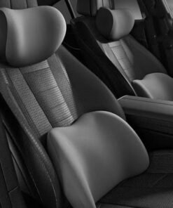 JoyousSto Lumbar Support Pillows And Car Headrest Neck Pillowcases Car Cushion Lumbar Support And Car Neck Pillow Kits Memory Foam Ergonomic Seat Cushions Adjustable With Car Interior