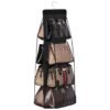 BRXOO Hanging Handbag Purse Organizer | 6 Pocket Dustproof Closet Storage | Foldable & Washable Handbag Holder | Wardrobe Organizer | Space Saving Design (8 Pocket- 1 Pcs-Black)