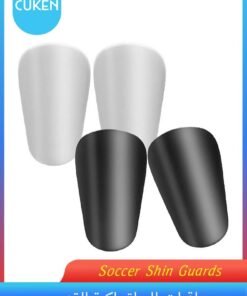 Cuken 4 PCS Soccer Extra Mini Shin Guards for Toddler Kids Youth and Adults, Ultra Miniature Shin Guards Soccer, Extra Small Shin Pads so Light and Comfortable (Black/White)