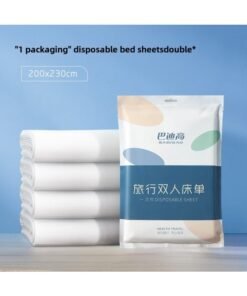 Disposable Pillowcase, Travel Pillowcase, Hotel Supplies, Bed Bed Sheets, Quilt Cover, Thickeneded Travel Sterilization Train Sleeper Pillowcase-Color:Disposable Double Sheets