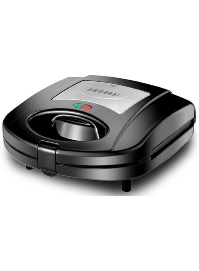 BLACK+DECKER 3 In 1 Interchangeable Grill & Waffle& Sandwich Maker 650 - 780 W TS2130-B5 Black 780 W TS2130-B5 black