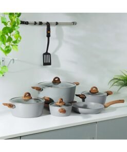 DELCASA Chef Master 10 Piece Non stick Cookware Set With 5 Layer Granite Coating DC2284