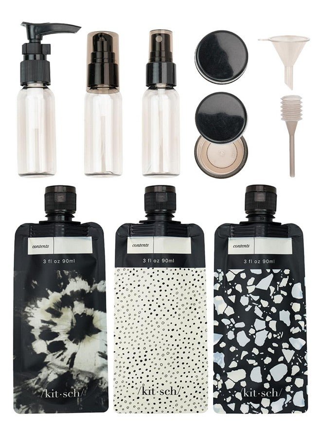 Kitsch 11 Pack Travel Bottles for Toiletries - TSA Approved Refillable Leak Proof Travel Size Containers | Travel Essentials Kit | Travel Bottles Set for Shampoo, Conditioner & Lotion
