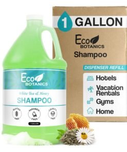 Terra Pure 1Shoppe Eco Botanics Natural Shampoo with Raw Honey  White Tea  Gallon Jug Bulk Toiletries for Airbnb Vacation Rentals and Home Bathroom  Refill For Soap Dispensers