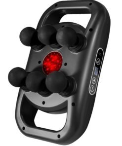 MileMelo 6 Head Fascia Gun Muscle Massager Gun High Frequency Back Waist Massage Machine Body Shoulder Professional Fascia Massage Gun (Black)