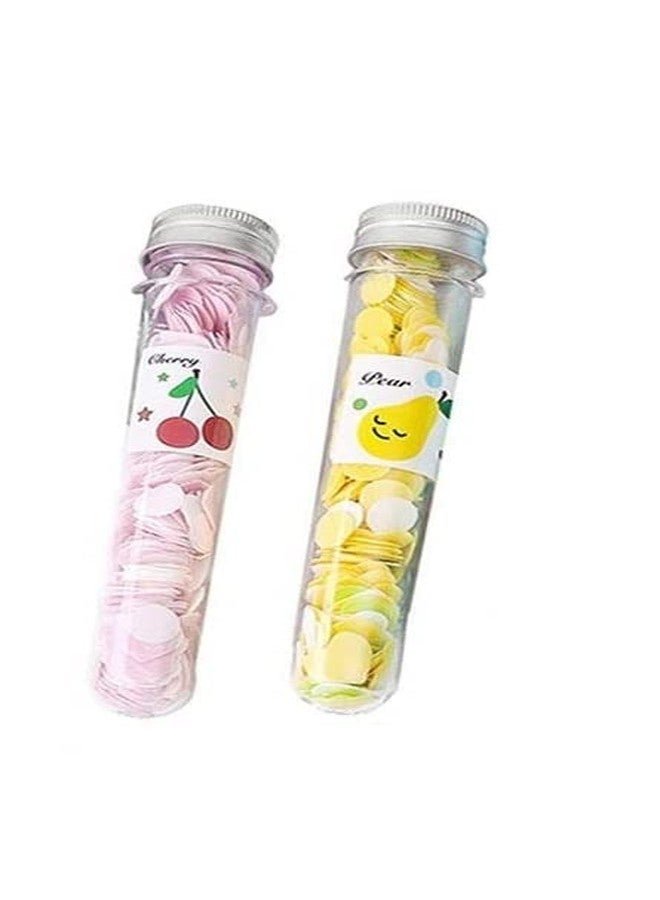 BOTIST Travel Soft Paper Soap Flower Design Tube Shape Bottle (Assorted/Multicolor Colour) 1Pcs