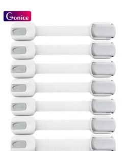 Gonice Child Safety Strap Locks (10 Pack) Baby Locks for Cabinets and Drawers, Toilet, Fridge & More. 3M Adhesive Pads. Easy Installation, No Drilling Required