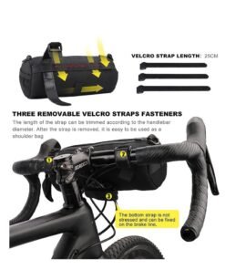 Barakah Bike Handlebar Bag, Bicycle Front Bag Fram Storage Roll Bag Mountain Road Bikes Commuter Shoulder Bag Professional Cycling Accessories - Image 3