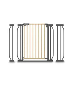 neobreez FERMII Auto Close Safety Baby Toddler Gate| 75 to 85(up to 115 cm)+ 10/20cm Extension| Extra Wide Child Gate For Stairs And Doorways,   Wide Pressure Fit Stair Gate | No Drill Barrier Stair Gate
