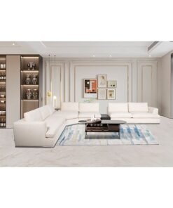 DANUBE HOME Paddington 2 Seater Left Arm Fabric Modular Sofa Modern Design Two Seat Sofas Comfortable Living Room Furniture L 221 x W 103 x H 66 cm Ivory