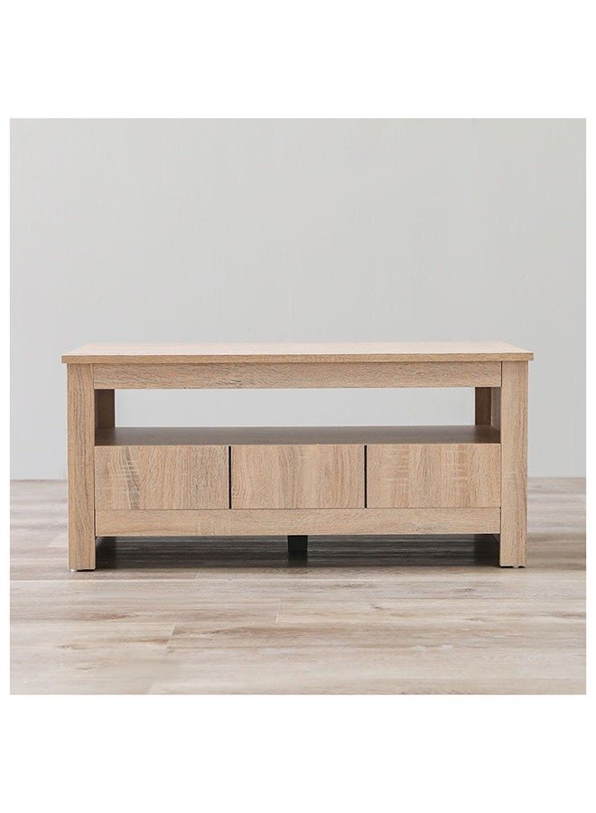 DANUBE HOME Anton 1 Drawer Coffee Table Multifunctional Living Room Desk Space Saving Center Table Modern Design Furniture For Home Living Room L 90 x W 40 x H 40 cm Sonoma Oak - Image 3