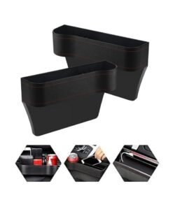 VIUAUAX Car seat gap storage box multi-function gap storage box car supplies car built-in bag storage boxCar Seat Gap Filler, Multifunctional Car Seat Organizer with Cup Holder, Car Console Side Organizer for Cellphones, Wallets, Keys, Coin, Cards, Sunglasses, Driver SidePack of 2 - Black