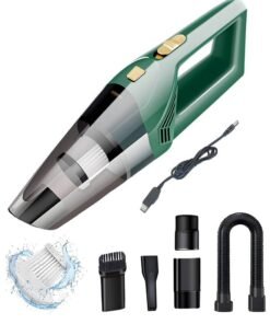 GROIC Portable Car Vacuum Cleaner,120W 4500pa High Power USB Charging Car Vacuum Cleaner,Auto Accessories Cleaning Tool Kit,Car Interior Detailing