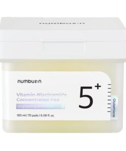 Numbuzin No.5+ Niacinamide Concentrated Toner Pads - 70 Pads with Glutathione, Niacinamide, PHA & LHA | 180ml Korean Skincare Set