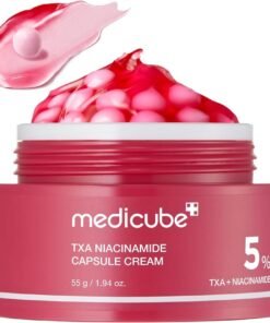 Medicube TXA + Niacinamide Capsule Cream (55g), Brightening Moisturizer with 99% Tranexamic Acid & 5% Niacinamide, Dual Capsule to Gel Radiance Cream for Uneven Skin Tone, Hydrating Face Cream with Ceramide & Hyaluronic Acid