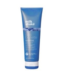 Milk Shake Cold Brunette Conditioner – Blue Pigment Anti-Brass Conditioner for Brown, Light Brown & Dark Blonde Hair – Paraben Free with Moringa Oil, Milk Proteins & Integrity 41 for Softness, Shine & Color Protection, 250ml