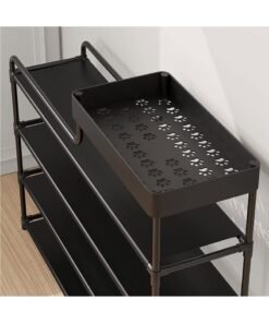 Alternative view of DubaiGallery Shoes Rack - Multi-Layer Household Shoe Cabinet Of Shoes - 4 Layered Metal Books, Keys, Bags, Towels And Other Household Accessories Organizer
