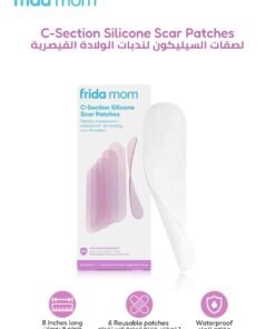 Frida Mom C-Section Silicone Scar Patches | Reusable Medical Grade Silicone Treatment for Keloid Scars | 6 Patches | 8 inches | Waterproof | Includes Case & Pouch