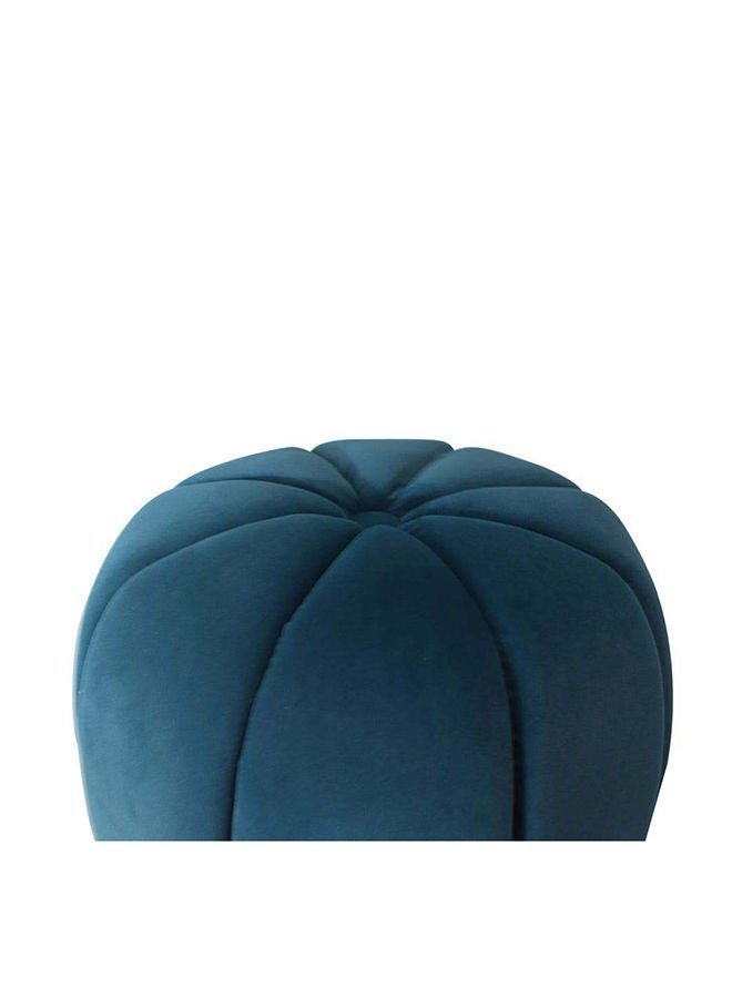 DANUBE HOME Phupa Velvet Pumpkin Pouf Multi Functional Ottoman Chair Soft Upholstered Footrest Modern Furniture For Living Room 44X44X42 cm Royal Blue - Image 3