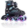 PAPAISON Kids Professional Inline Skating Shoes 8 Lighting Wheel Comfort Skate Shoes Children and Adults roller skates