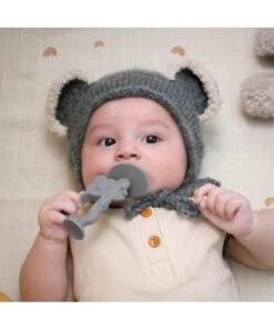 Moonkie Teething Toy Set of 2, Safe & Easy to Hold BPA Free Silicone Teethers, 360° Baby Toothbrush with Suction Base, Teether Toys Best for Babies 6-12 Months (Koala Blush/Shifting Sand) - Image 4