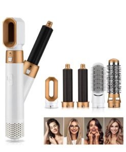 Arabest 5 in 1 Hair Dryer Hot Air Brush Styler Negative ​Ion Hair Straightener Volumizer Hair Curler Hot Air Comb Brush