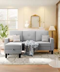 Zura 76.4“ Sofa Couch with Ottoman