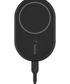 belkin BoostCharge Car Wireless Charger, Magnetic Car Mobile Charger, Phone Mount Holder, Car Fast Charger, Magsafe Enabled Iphone 15, Iphone 14, 13, 12, Mini, Plus, Pro, Pro Max And More With Cable Black