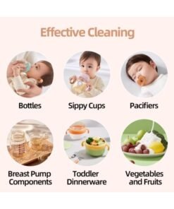 Seednur Baby Bottle and Fruit & Vegetable Cleanser, Fragrance Free, Contains Enzymes, Removing Milk Stains, 600ml Plant Based Baby Bottle Cleanser - Image 4