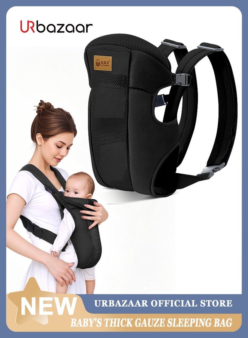 URbazaar Baby Sling Carrier Portable Baby Adjustable Wraps Carrier, Breathable Ergonomic Front Facing/Back Carriers for Newborn Newborn to Toddler 0-15kg, One Size Fits All