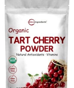 Micro Ingredients Organic Tart Cherry Powder, 4oz | 100% Natural Fruit Powder | US Grown Tart Cherries Source | No Sugar & Additives | Great Flavor for Drinks, Smoothie, & Beverages | Non-GMO & Vegan Friendly