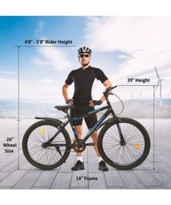 ENDLESS  High Carbon Steel Mountain Bike|18 Inch Frame Size | 26 Inch Wheel Size | Single Speed | Dual Disc Brakes | Bike For Men & Women | Black Blue Color - Image 5