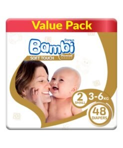 Sanita Bambi Size 2, Small, 3-6 Kg, Value Pack, 48 Diapers