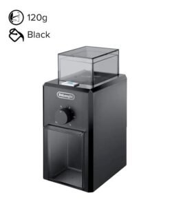De'Longhi Electric Coffee Grinder With Fineness Selector , Burr Grinding System , 12 Cups Capacity 110 W KG79 Black
