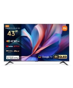 Xiaomi TV A Pro 43" 2026 | Google TV | 4K QLED Display| Dolby Audio, DTS-X, And DTS Virtual:X | Premium Metal Finish| 360° Bluetooth Remote Control L43MB-APME black