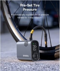Baseus Wireless Bike Tire Inflator, Portable Air Compressor for Quick Inflation up to 150psi, Electric Tire Air Pump with Real-time Status LED Display, Ideal for Bicycles, E-Bikes, and More, Compact Design for Easy Storage and Use During Emergencies - Image 5