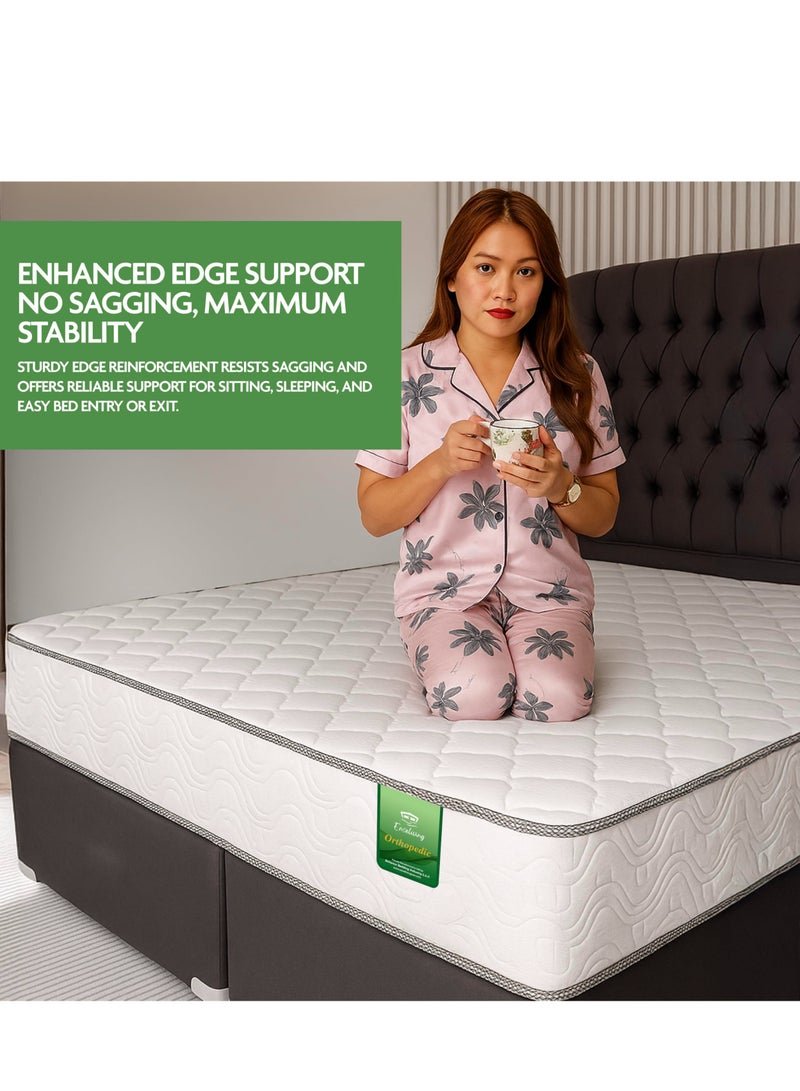 EASELIVING Orthopedic Mattress - 22 cm Medium Firm Mattress with Breathable Fabric | Reversible Bonnell Spring Ortho Mattress with Pressure Relief for All Sleepers | 3-Year Warranty | Single Bed Mattress (90 x 190 cm) - Image 2