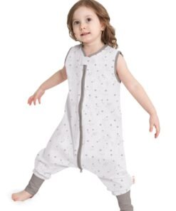 Miracle Baby 100% Cotton Sleeveless Baby Sleeping Bag With Leg Kids Soft Wearable Sleeping Sack with Zipper  2-4T
