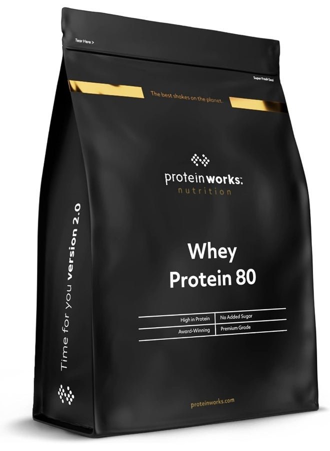 THE PROTEIN WORKS Whey Protein 80 Weight Loss Whey Protein Powder, Low Calories Protein Shake with Vanilla Creme Flavor 28 Servings 1Kg