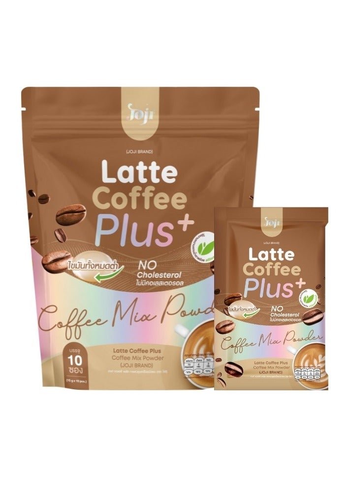 Joji Coffee Plus+ Instant Latte | Healthy Coffee Mix with Fiber & Plant Extract | Sugar-Free, No Trans Fat – 10 Stick Pack