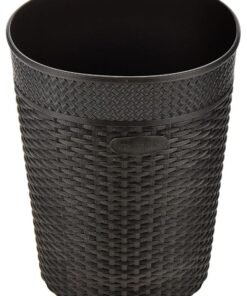 Cosmoplast 6L Cedarattan Round Waste Basket (Dark Brown) Dark Brown 6.0Liters