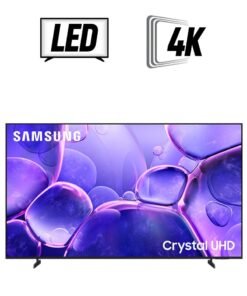 Samsung 75 Inch Crystal UHD TV, U8000F, 4K, Crystal Processor 4K, MetalStream Design,  Knox Security, Endless Free Content, Smart TV, UA75U8000FUXZN (2025 - UAE Version) U8000F BLACK