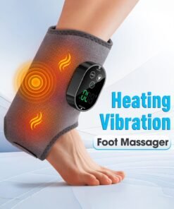 EzzySo Electric Heating Vibration Ankle Massager With Hot Compress Ankle Wrap Brace Legs Pain Relief Muscle Relaxation Warm Massagers