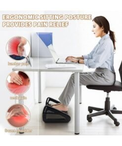 Flushrenic Adjustable Foot Rest,Ergonomic Foot Stool for Under Office Desk,Under Desk Footrest with Foot Massage Roller, Chair Footrest for Leg Rest - Image 3