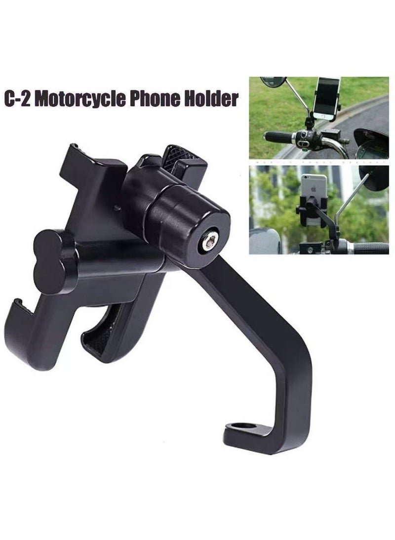 Bills Adjustable Handlebar Cell Phone Holder,Aluminium Bike Phone Mount, Universal Mobile Holder for Bike, Motorcycle Bicycle Handlebar Cradle, Bike Phone Holder Compatible with All Phones - Image 2