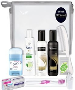 Convenience Kits international 10 PC Deluxe Kit, Featuring: Tresemme Hair and Dove Body Travel-Size Products, Silver
